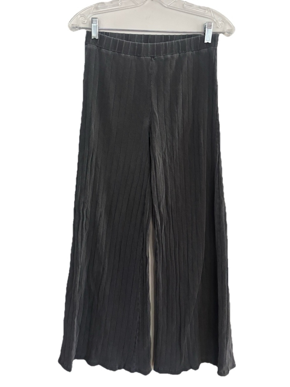 People Of Leisure Grey Black Wide Leg Flowy Pants Size Small